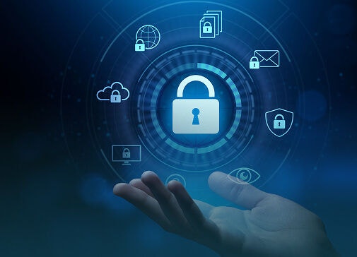 Digital security lock representing secure and legally compliant licensure services.